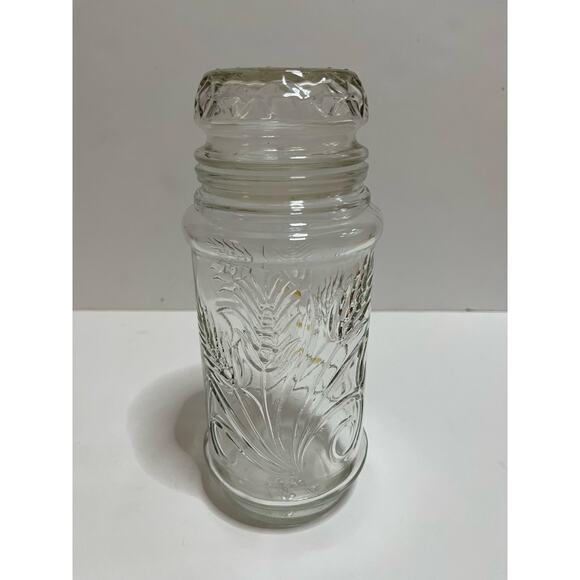 Anchor Hocking Planters Mr. Peanut Glass Jar w‎ Lid Wheat Pattern 1982 - Picture 1 of 4